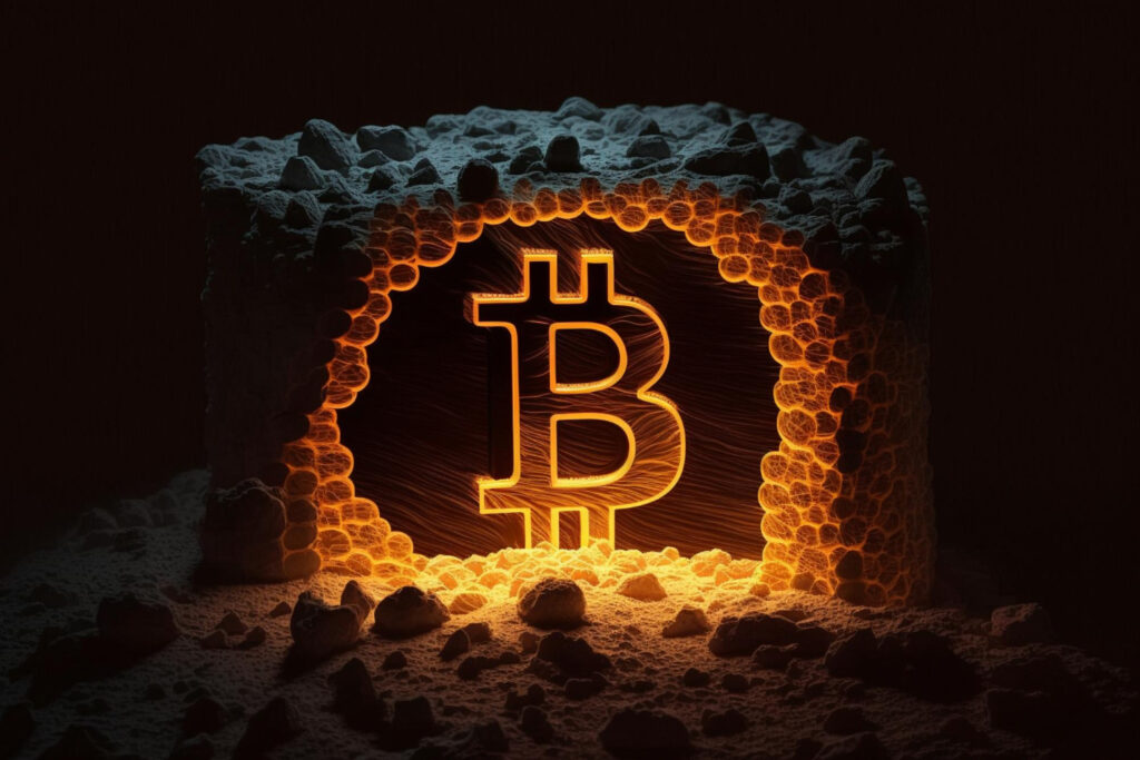 Illustration du minage de bitcoin